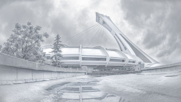 Orage sur le stade olympique | Michelle Dion