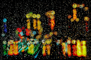 Voile de pluie sur la ville - Jeannine Pitre